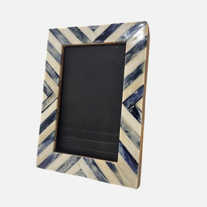 กรอบรูปฝังกระดูกแบบทำมือสุดหรูโทนคู่พร้อมลวดลายเรขาคณิตสำหรับตกแต่งบ้านหรือสำนักงาน - Product Image 1