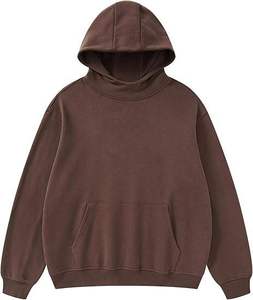 Nouveau sweat-shirt en molleton mélangé de coton surdimensionné pour hommes pull à capuche solide sweat à capuche classique thermique pour l'hiver - Product Image 1