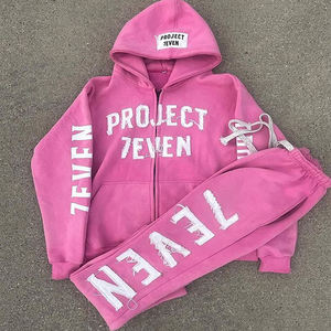 Gran oferta, recién llegado, chándal de lavado ácido de algodón para hombre, estampado de peso pesado, último estilo informal - Product Image 1