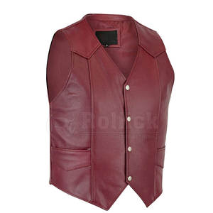 Chaleco de Cuero para Hombre, Material de Primera Calidad, Precio al por Mayor, Chaleco de Cuero de Moda para Hombre, Hecho en Pakistán - Product Image 2