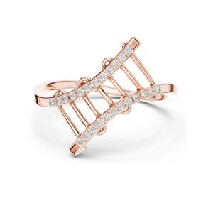 0.12 CT Lab Diamond Pave <b>Cross</b> Band <b>Ring</b> for Women VVS-VS EF Clarity 18KT, 14KT, 10KT Gold & 925 <b>Silver</b> Rose, Yellow, - Product Image 2