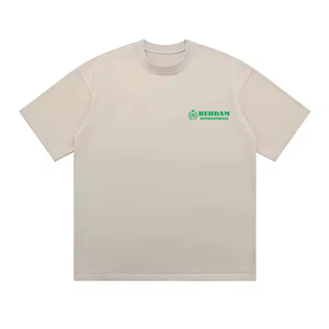 Custom Men's 100% Cotton <b>Acid</b> Washed Eco-Friendly Casual T-shirt Loose Fit <b>Drop</b> Shoulder Heavy Weight 200 GSM Stone Wash Behram - Product Image 6