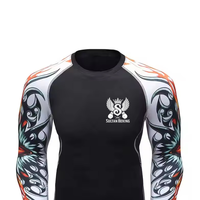 Nouveau Rashguard de Compression Respirant à Manches Courtes 220g pour Adultes, Personnalisé pour Sports de Combat (Boxe, Jiu Jitsu BJJ, MMA, Kimono No-Gi)