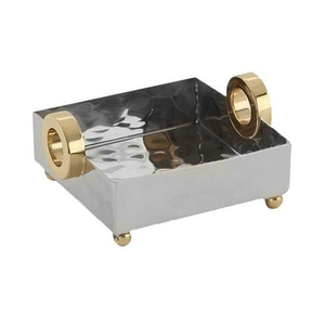 Élégant porte-serviettes carré avec finition décorative en métal, parfait pour la décoration et l'organisation élégantes de la table à manger - Product Image 1
