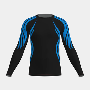 Sublimated Rash Guard Compression Swimwear Top for Outdoor Sports <b>Surfing</b> Cycling Training & Active Performance 100% Polyester - Product Image 1