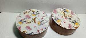 ชามเสิร์ฟสลัดไม้ขัดเงาพร้อมลวดลายเคลือบสีเป็นมิตรกับสิ่งแวดล้อมเหมาะสำหรับการนำเสนออาหารอย่างมีสไตล์ - Product Image 3