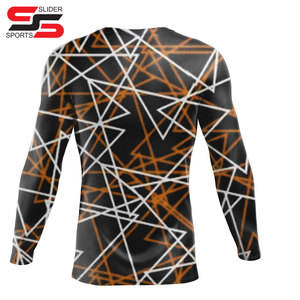 Couleur et tailles personnalisées à manches longues pour hommes MMA Rash Guard Fabrication professionnelle Prix de gros Couche de base pour hommes à vendre - Product Image 2