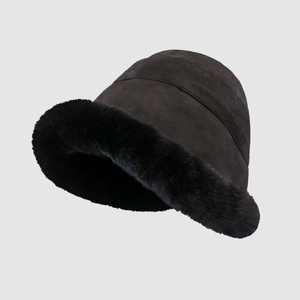 Sombrero de Pescador para Mujer SIDDIQUI HOSINEX 2024, de Piel Sintética, Laminado, Casual, de Felpa, sin Costuras, Lavado, Cálido para Invierno, con Lazo - Product Image 4