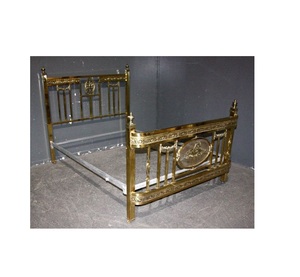 Classic <b>Royal</b> Brass <b>Bed</b> Frame With Premium Finish For Traditional Bedroom Interior Decoration Theme - Product Image 6