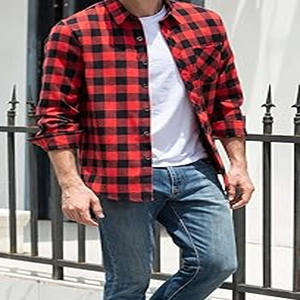 Camisa de Franela para Hombre, Fácil de Lavar, Duradera, Transpirable, Cómoda, Antiarrugas, Informal, con Nuevo Diseño - Product Image 5