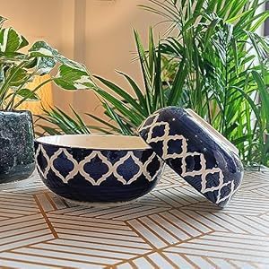 Tazón de comida de cerámica elegante para cocina contemporánea Tazón de comida de cerámica hecho a mano de primera calidad de HAND MADE CRAFT - Product Image 4