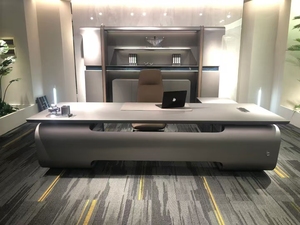 Luxury Wooden Meeting Table Modern Rectangular Boardroom Desk Commercial <b>Office</b> Furniture Large Conference Room Desk - Product Image 3