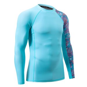 Rashguard à manches courtes conçu sur mesure pour hommes Gym Compression Fit Top OEM séchage rapide Sublimation imprimé Performance Wear - Product Image 3