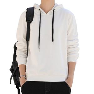 Sudadera con capucha para hombre, 100% algodón, ecológica, con forro polar en la parte delantera, color negro sólido, 300 gramos, corte regular, 100% algodón - Product Image 1