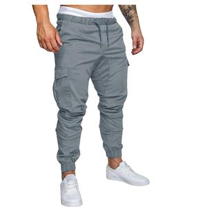 Pantalón Cargo Informal Unisex de Color Blanco Liso con 6 Bolsillos, Cierre de Botones, Alta Calidad, Talla Grande, Ropa de Trabajo, Personalizable OEM - Product Image 3