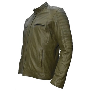 เสื้อแจ็กเก็ตหนังแท้สำหรับผู้ชายเสื้อแจ็คเก็ตพิมพ์ลายโลโก้ขนาดพลัสไซส์ระบายอากาศได้ดี - Product Image 2