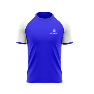 Camisetas transpirables de gran tamaño para hombre, camisetas de secado rápido con mangas cortas en contraste, camisetas de algodón 100%, manga raglán - Product Image 2