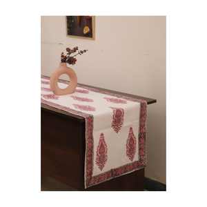 Textured Beauty For <b>Tables</b> 100% Cotton Embroidered Roses Red <b>Table</b> <b>Runner</b> 180 GSM 80 Inch Jacquard India Private Label DHL - Product Image 5