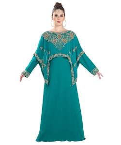 Moroccan Islamic <b>Kaftan</b> Beach Fancy Modern Floor Length <b>Long</b> Sleeve For Women Dress - Product Image 1