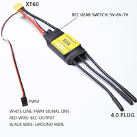 ESC 80A 2-6S con BEC Integrado 5V 6V 7.4V 5A, Control de Velocidad sin Escobillas para Aviones RC, Drones de Ala Fija, Piezas de Drones, Mini Coches RC