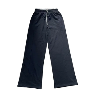 Pantalones de chándal de pierna ancha para hombre Pantalones de chándal acampanados rectos de doble cintura de rizo francés de algodón con pantalones holgados para hombre lavados - Product Image 1