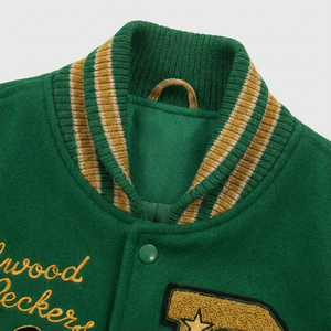 Vestes bomber de baseball en chenille brodée tendance et stylée, vêtements de rue personnalisés, veste de baseball pour hommes - Product Image 3