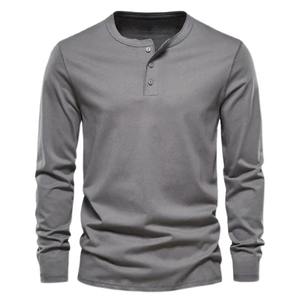 Polos de algodón 100% para hombre, camisetas de manga larga para Primavera, ropa informal, camisetas masculinas de alta calidad, ropa clásica para hombre - Product Image 4