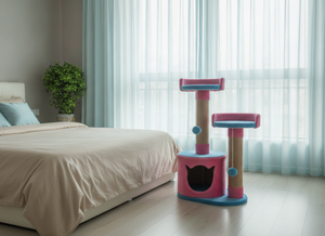 High Quality Amistar Cotton Candy Castle <b>Cat</b> Tree with 3 Levels Eco-Friendly & Durable Carton Packed <b>for</b> Indoor Use-All Sizes - Product Image 2