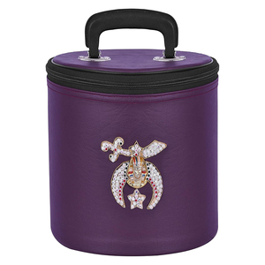 Regalia Lodge Masonic Fez Cap Case Black Tasseled Hat con estuche Alta calidad Custom Masonic Crown Case Freemason Cap ronpex - Product Image 1