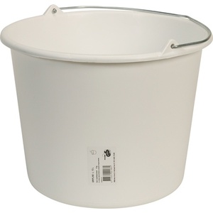 GRIPLINE L 12 White <b>Plastic</b> Construction <b>Bucket</b> - Product Image 5