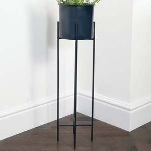 Hot Selling Stylish Minimalist Black Metal <b>Planter</b> <b>Large</b> Indoor/Outdoor Stand PE Coating Custom Home Garden Decor Flower Pot - Product Image 5