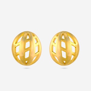 Boucles d'oreilles clous géométriques tendance 192791 en alliage de zinc plaqué or, cuivre, laiton, acier inoxydable, plastique, perle principale, diamant pour les fêtes - Product Image 3