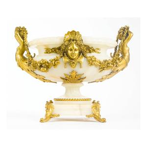 Marble Flower <b>Vase</b> with brass most luxuries home <b>decor</b> hotel - Product Image 1