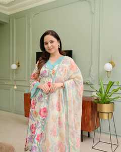 MAL kurti PANT & dupatta จากอินเดียที่มีคุณภาพส่งออกมาใหม่ดูสง่างามผลิตจากงานปักจากอินเดีย - Product Image 2