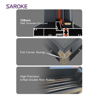Ventanas y Puertas Corredizas de Aluminio con Doble Acristalamiento SAROKE, Resistentes a Huracanes, con Perfil de Vidrio, para Villas Modernas
