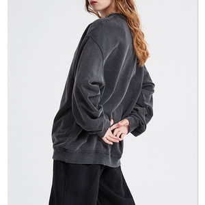 Personalización gratuita con impresión Lavado ácido Sun Faded Distressed Plus Size Sudaderas con capucha para hombre Drop Shoulder Plain - Product Image 4