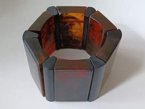 Pulsera de cuentas de resina elástica hecha a mano, estilo moderno, en tonos verde miel, para niñas y mujeres, joyería de moda para regalar. - Product Image 5