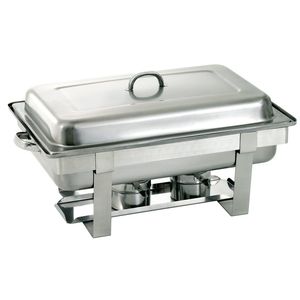 Scaldavivande 1/1 BP in Acciaio Inossidabile, Chafing Dish Premium a Doppio Contenitore con Coperchio per Fornelli a Gas e a Induzione - Product Image 1