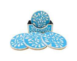 Sous-verre à thé en os incrusté, fait main en Inde, de haute qualité, poli, pour la décoration de table de cuisine, promotionnel - Product Image 4