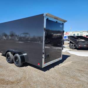 Light Wight Premium Quality 2024 United Trailers 7x16 TA Remolque de carga cerrado azul eléctrico a la venta Remolques de camiones baratos - Product Image 5