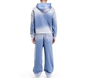 2025 trajes de sudor lavados con ácido de alta calidad chándal de algodón 100% personalizado con pantalones de chándal y conjunto de Sudadera con capucha chándal cómodo - Product Image 5