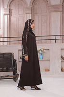 Abaya Informal de Secado Rápido y Transpirable para Mujer, Manga Larga, Modesta, Musulmana, Color Sólido, Elástica en Cuatro Direcciones, Ligera, Antiarrugas, Holgada
