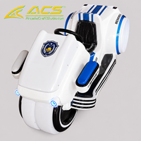 Véhicule d'amusement futuriste ACS blanc et rouge pour moto, équipement de divertissement commercial lumineux pour arcade intérieure