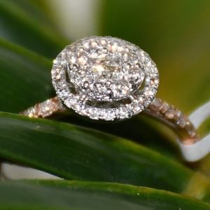 Bague en diamant naturel véritable or 14 carats 18 carats coupe brillante bijoux de déclaration certifiés par une tierce partie pour son cadeau d'anniversaire de mariage - Product Image 4