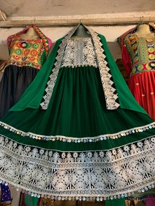 Venta al por mayor 100% de alta calidad vestidos afganos Kuchi vestido tradicional afgano Kuchi con decoración de encaje a granel - Product Image 4