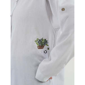 Unze London ABEBA Casual <b>Linen</b> <b>Top</b> Regular Fit with Simple Fashion Element - Product Image 6