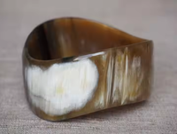 Meilleure Qualité Éco-responsable Fait Main Moderne Rond en Corne de Buffle Ensemble de Bracelets Joncs Bijoux de Mode pour Mariage et Noël Artisanat Crescent