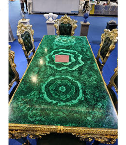 Malachite Stone Dining Table Green Marble <b>Random</b> Table Top Semi Precious Countertop Furniture Hallway Decorative - Product Image 1