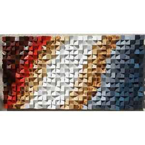 Meghalaya ไม้โมเสคตกแต่งผนังที่สวยงามและสง่างามป้ายผนังไม้ - Product Image 2