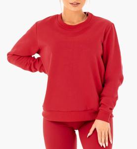 เสื้อฮู้ดดี้ผู้หญิงผ้าฝ้ายเฟรนช์เทอร์รี่ทรงโอเวอร์ไซส์แบบลำลอง ปักโลโก้ตามสั่งขายส่ง - Product Image 1